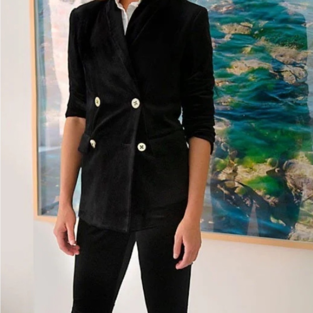 Gretchen  Scott Black velvet Women's gripeless Pants shrimp